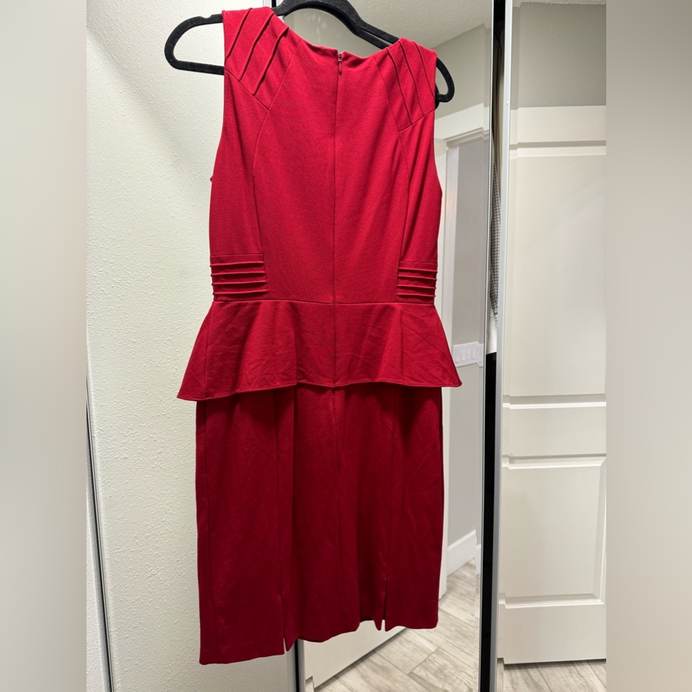 Red dress Antonio Melani size 6 hits at about knee